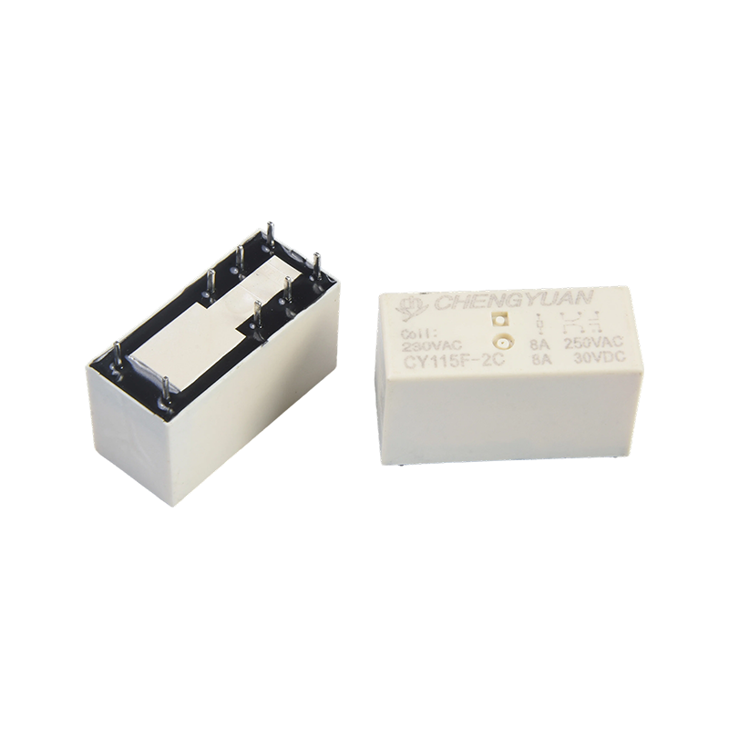 CY115F2继电器、DPDT PCB继电器、JQX-115F、8A 0.4W 8PIN继电器、PCB 2C继电器、115F电源继电器