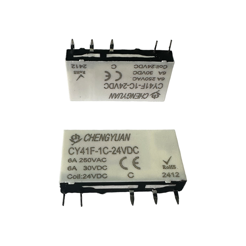 CY41F继电器,纤薄功率继电器,41F继电器,信号继电器,5PIN PCB 6A小型继电器.