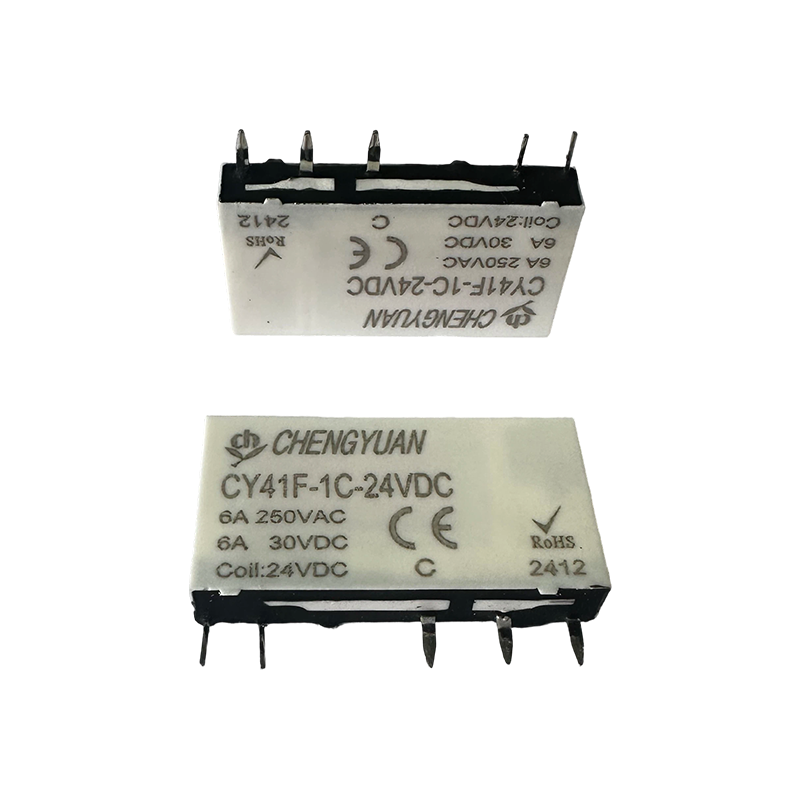 CY41F继电器,纤薄功率继电器,41F继电器,信号继电器,5PIN PCB 6A小型继电器.