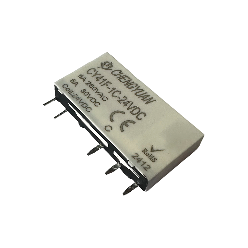 CY41F继电器,纤薄功率继电器,41F继电器,信号继电器,5PIN PCB 6A小型继电器.